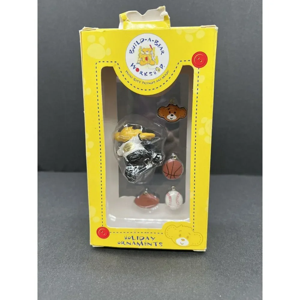 VINTAGE BUILD A BEAR‎ WORKSHOP ENESCO SPORTS HOLIDAY ORNAMENTS 2005 NIB - #127